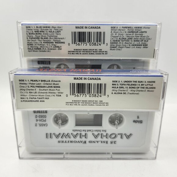 Aloha Hawaii 25 Island Favorites Double Cassette Madacy - Picture 2 of 10